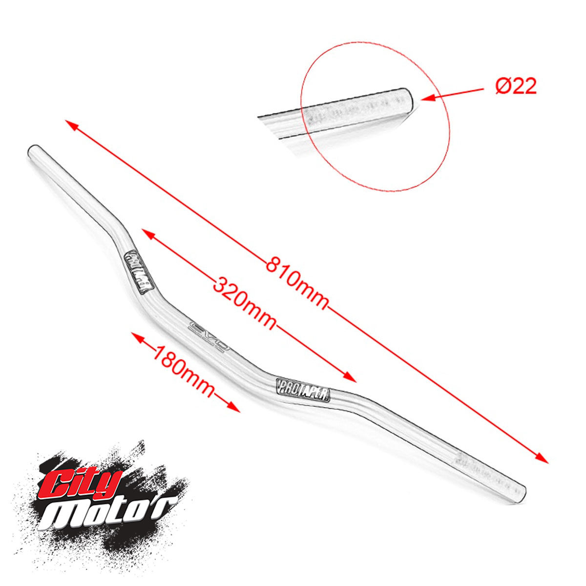 Manubrio Pro Taper Evo 28mm Fatbar - Imagen 4