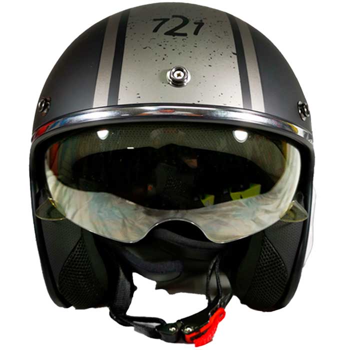 Casco abierto Hawk 721 Ruta 40 Negro Mate