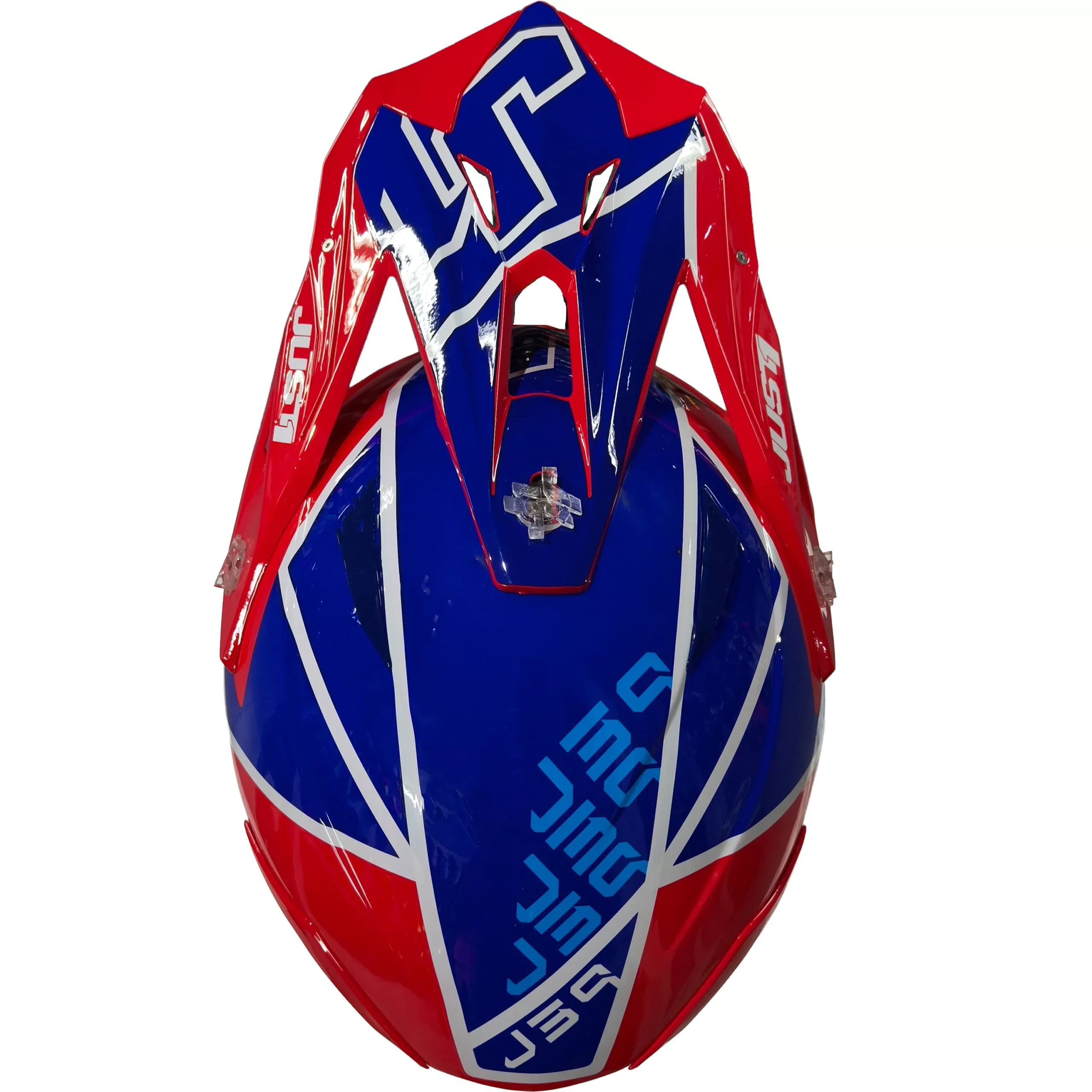 Casco Just1 Thruster J39 + Antiparra - Azul/Blanco/Rojo Brillo - Imagen 7