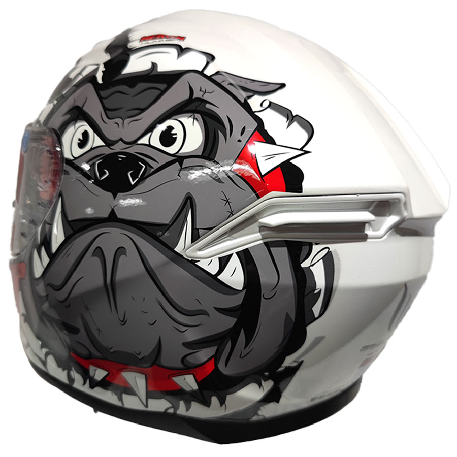Casco MT Stinger Hummer Neron White - Imagen 4