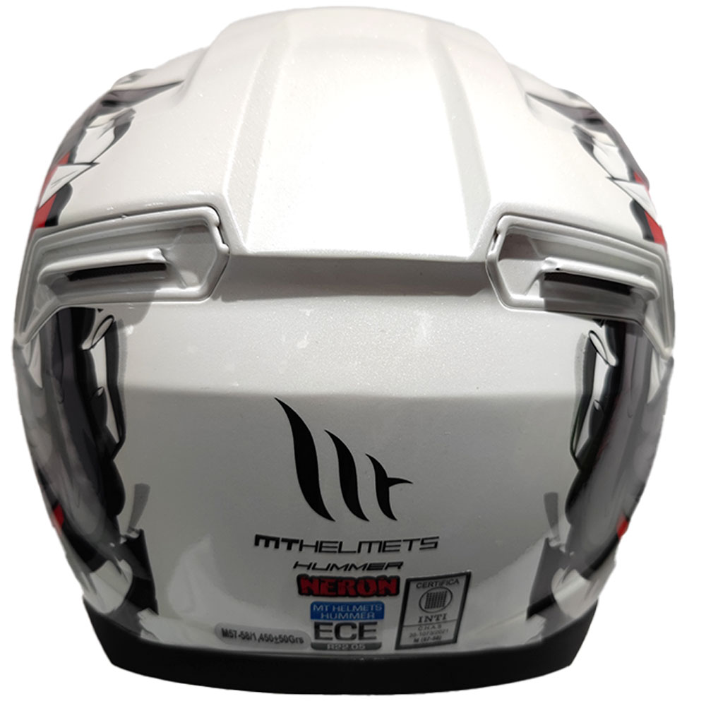 Casco MT Stinger Hummer Neron White - Imagen 5