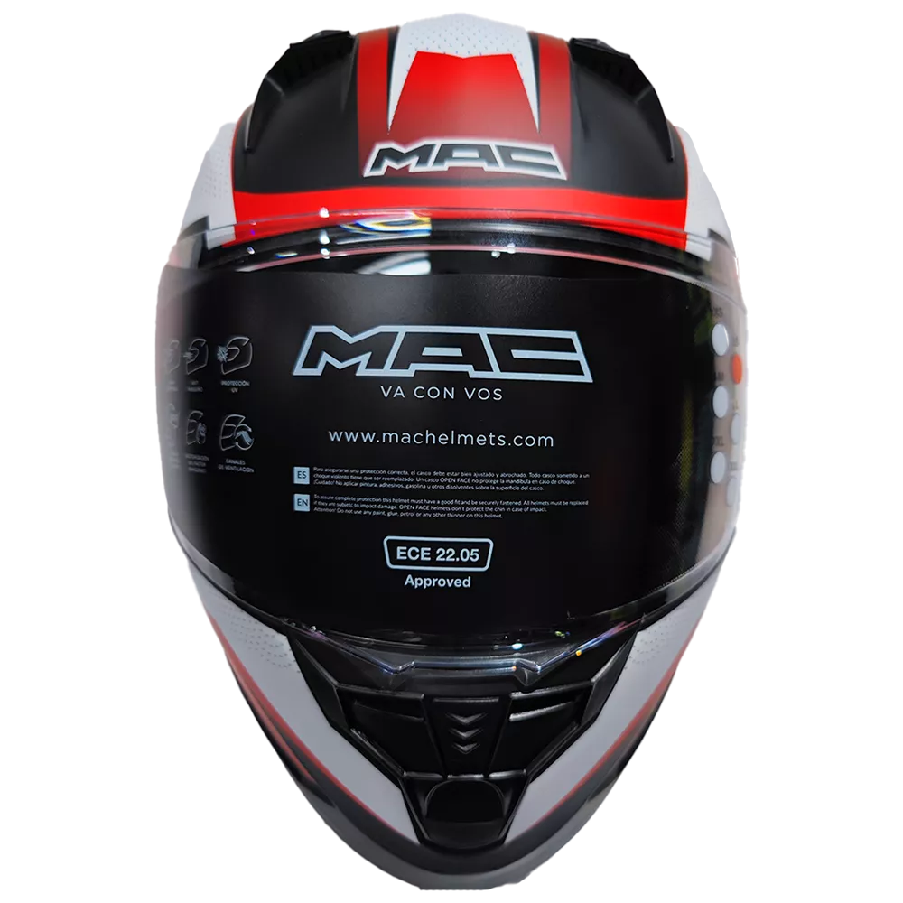 Casco Mac Bass Zeppelin Rojo / Blanco - Imagen 2