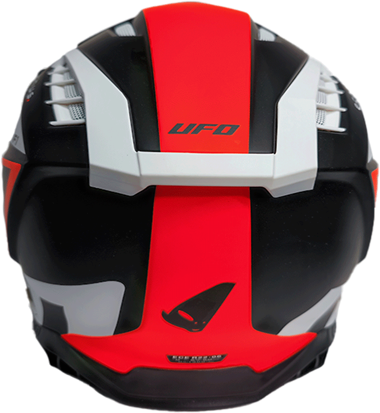 Casco Ufo Echus Negro Naranja y Blanco Mate - Imagen 5