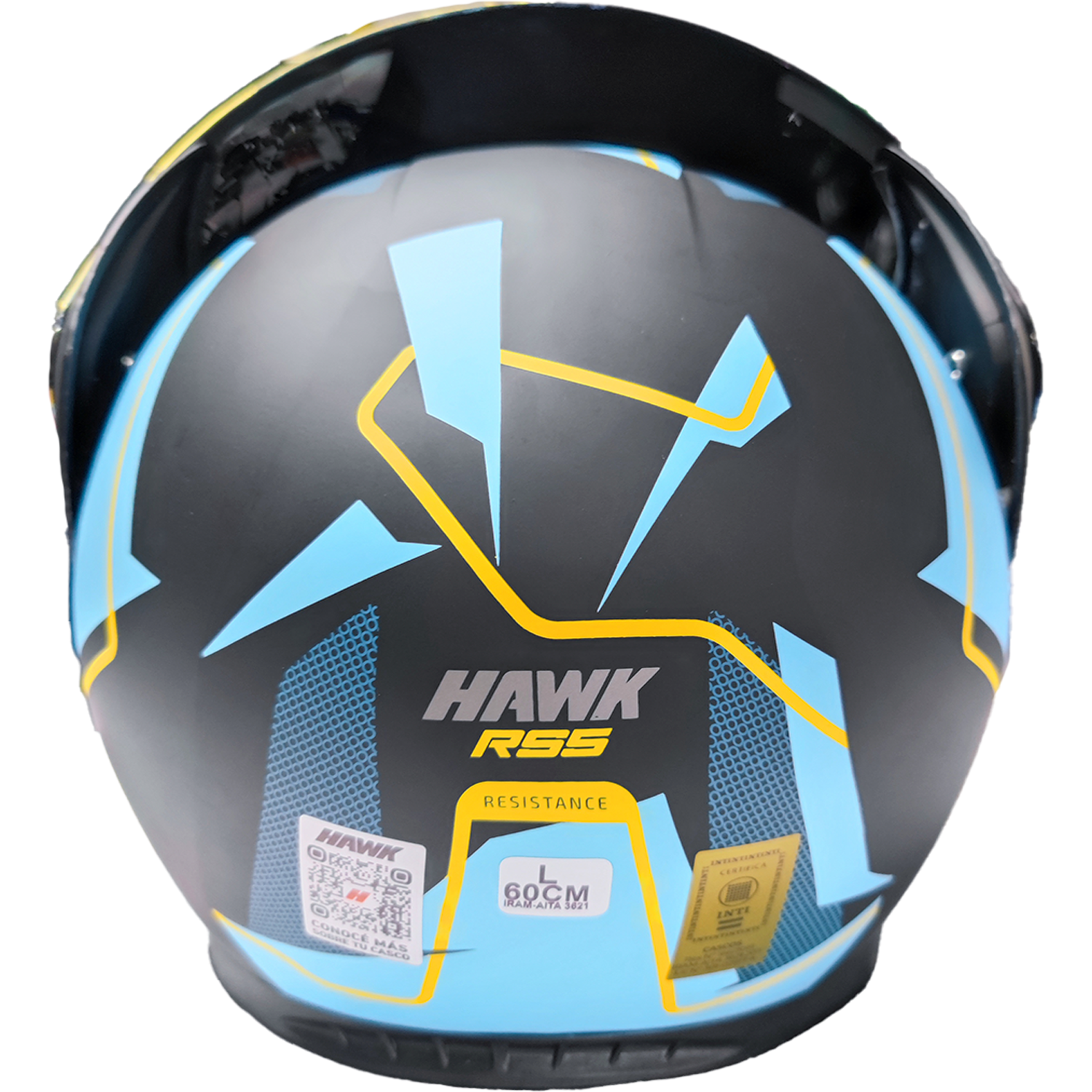Casco Rebatible Hawk RS5 Vector Resistance Celeste Mate - Imagen 3