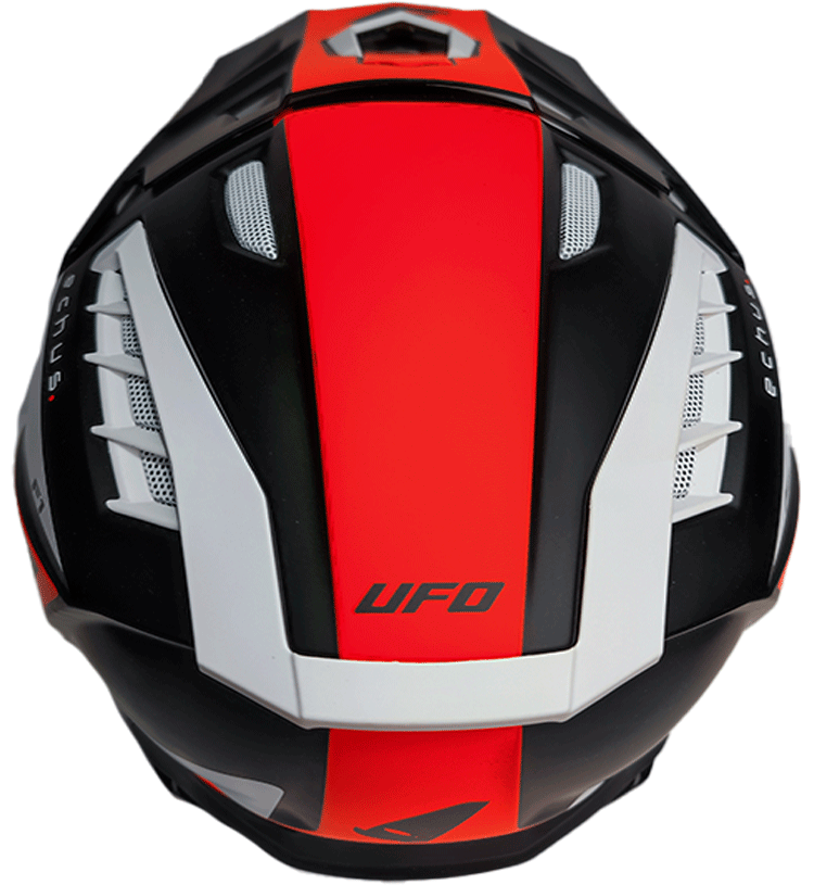 Casco Ufo Echus Negro Naranja y Blanco Mate - Imagen 6