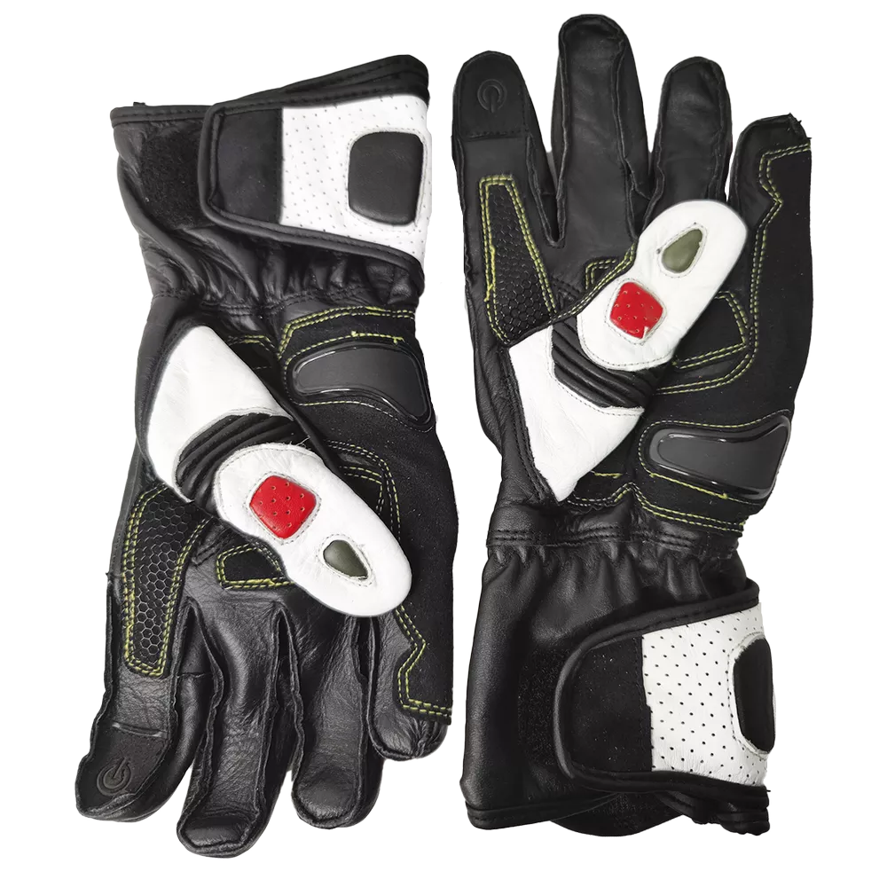 Guantes JyV Race STRIX – VERDE/ROJO - Imagen 2