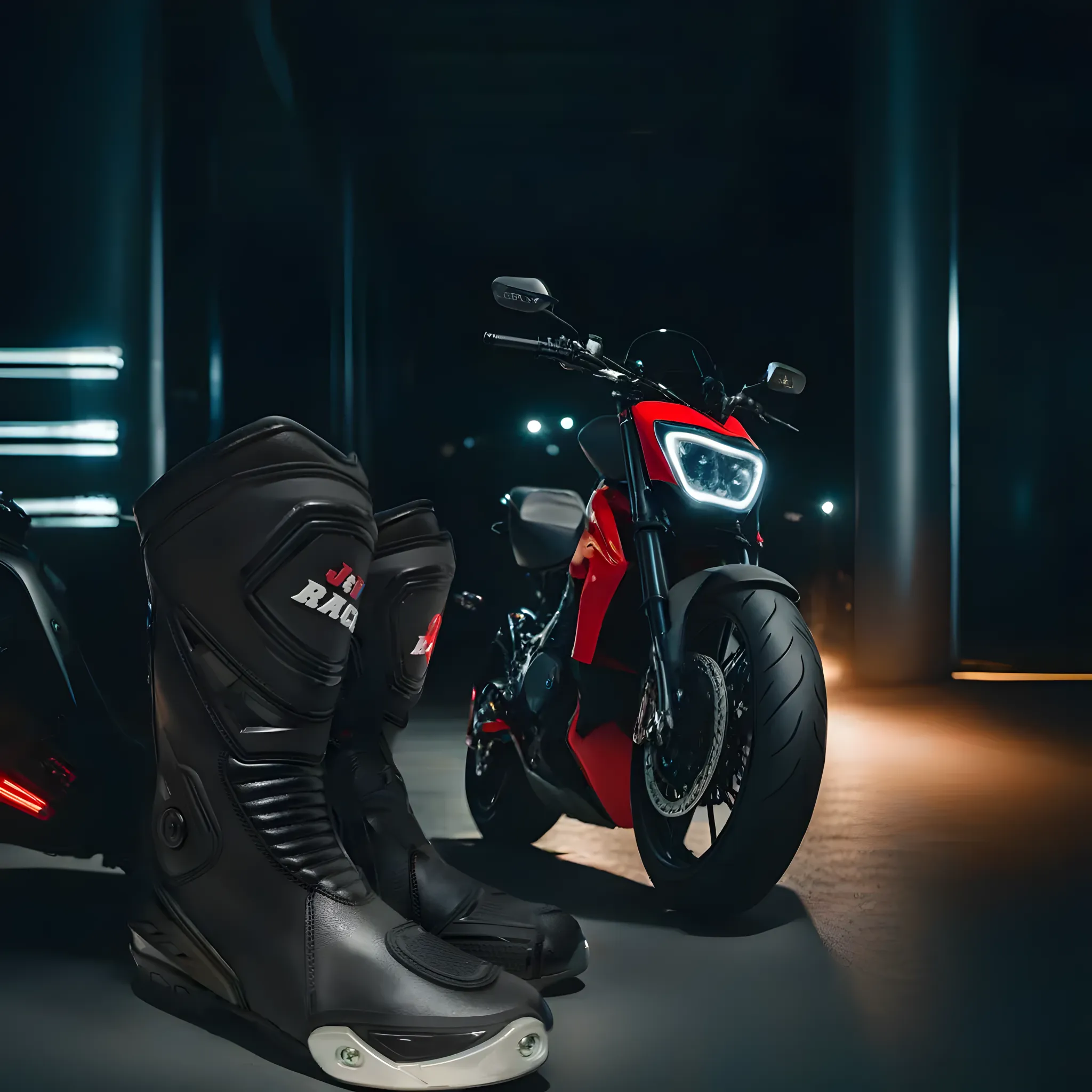 Botas de Pista JyV Race - Demon Negras - Imagen 4