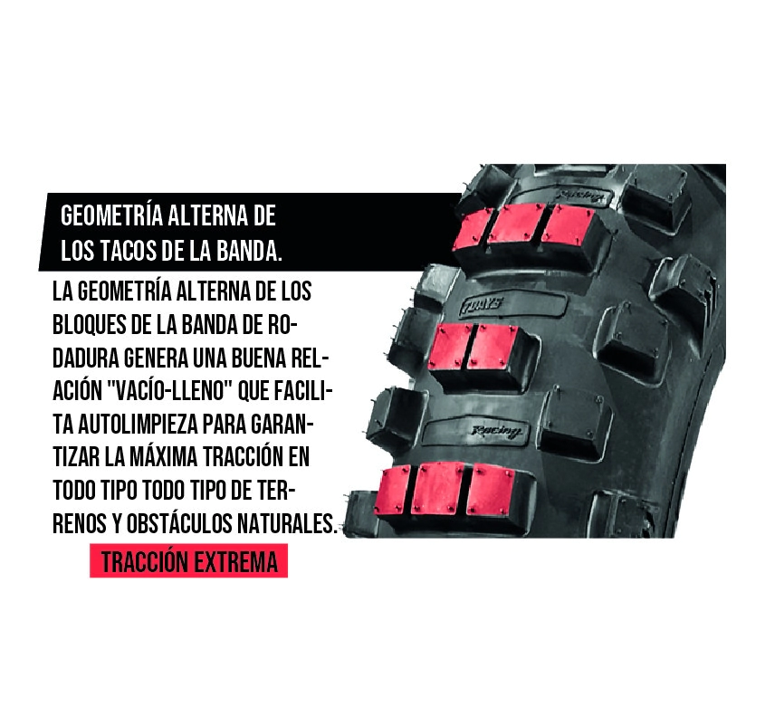 Cubierta Borilli Trasera Motocross 120/90-19 MX - Imagen 5