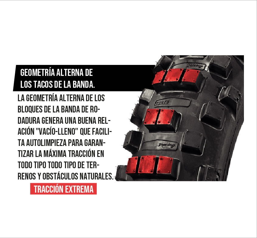 Cubierta Borilli Delantera Motocross 80/100-21 MX 77 Medium Soft - Imagen 4