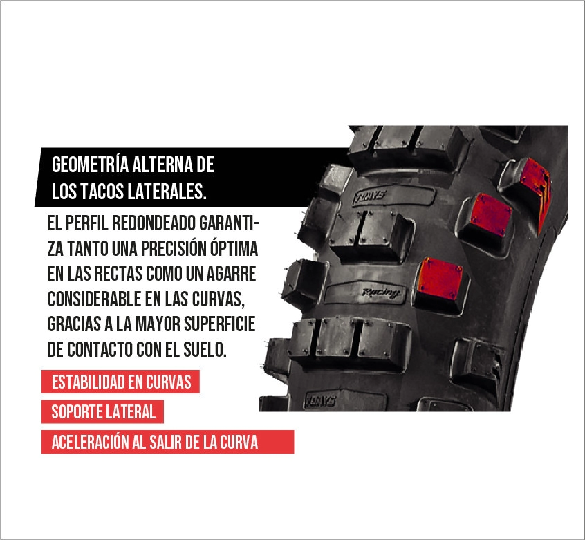 Cubierta Borilli Trasera Enduro Cross Country 120/100-18 EXC - Imagen 3