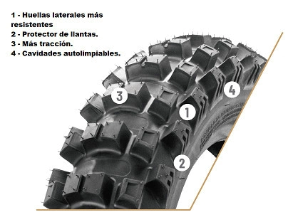 Cubierta Borilli Trasera Motocross 120/90-19 MX - Imagen 2
