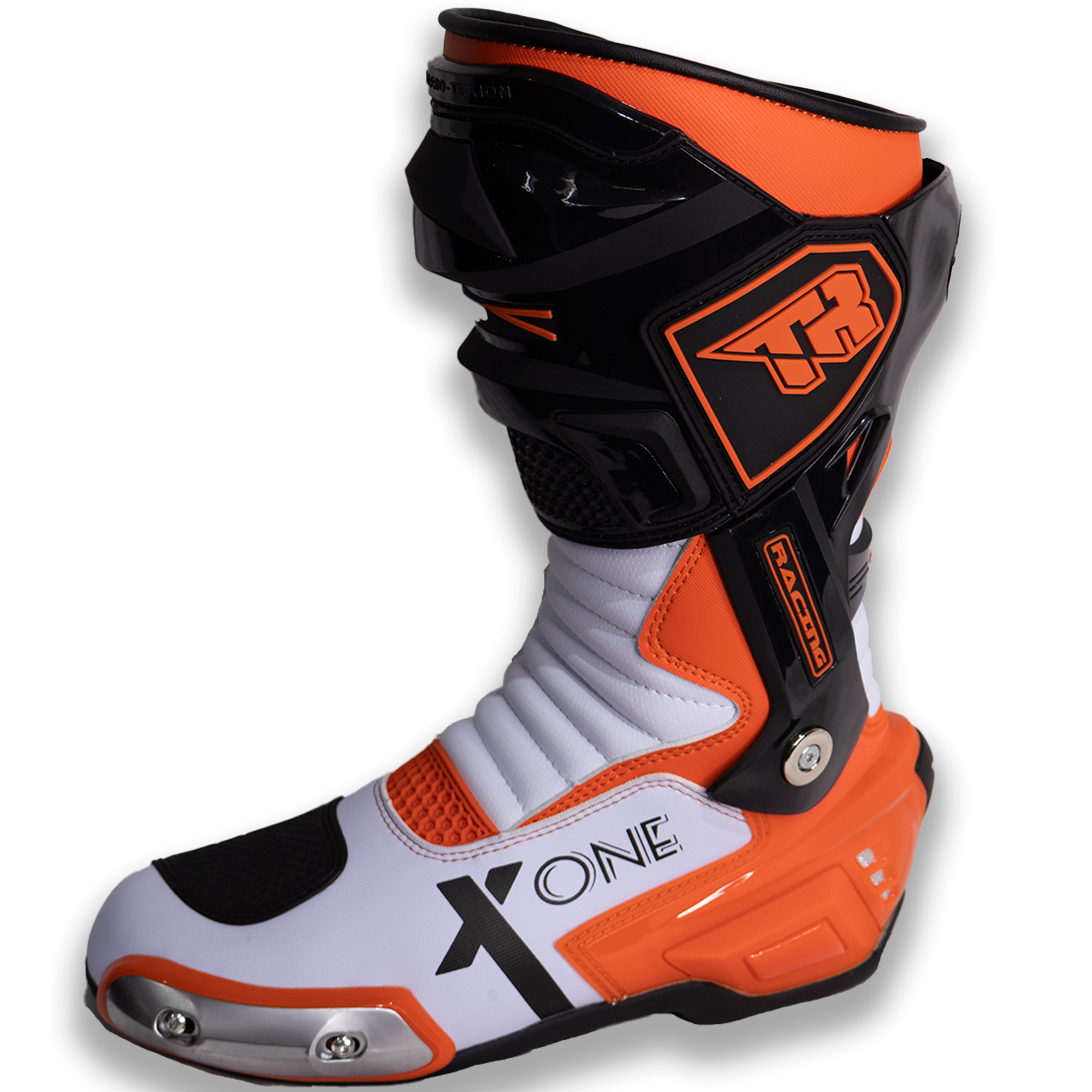Botas de Pista Tiger Racing X-One Naranja/Blanco - Imagen 6