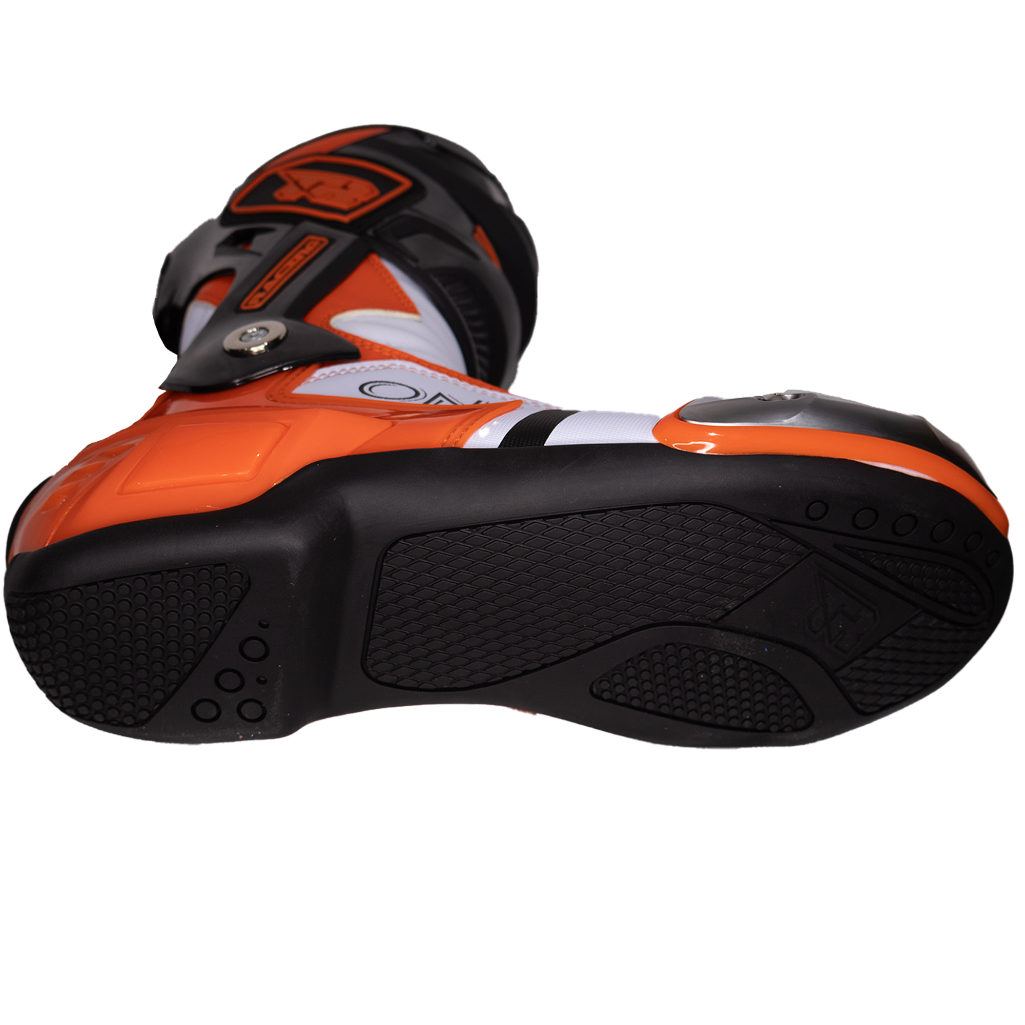 Botas de Pista Tiger Racing X-One Naranja/Blanco - Imagen 2