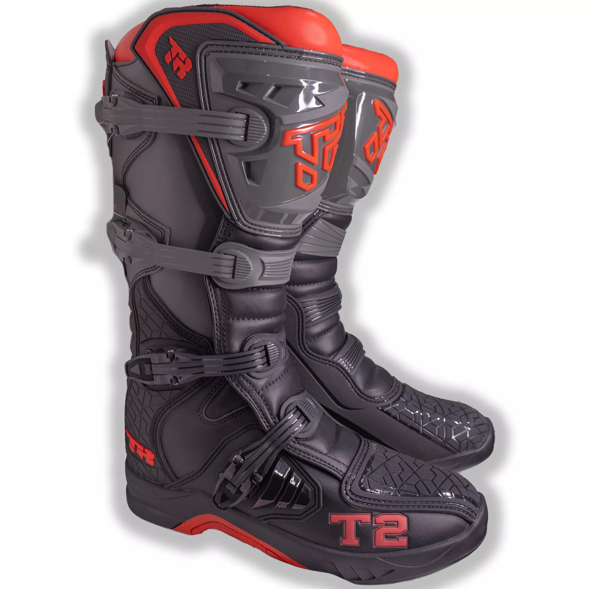 Botas Motocross Enduro Tiger Racing T2 Rojo/Negro - Imagen 5