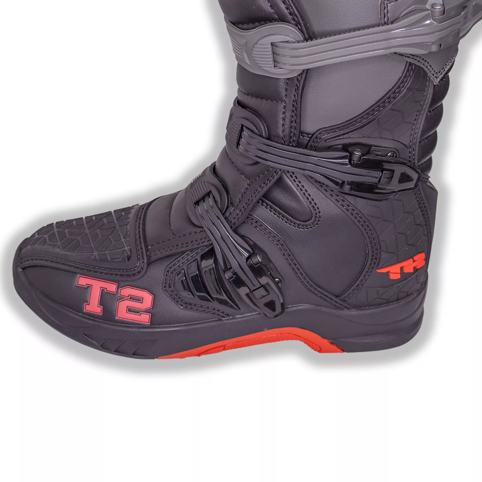 Botas Motocross Enduro Tiger Racing T2 Rojo/Negro - Imagen 3
