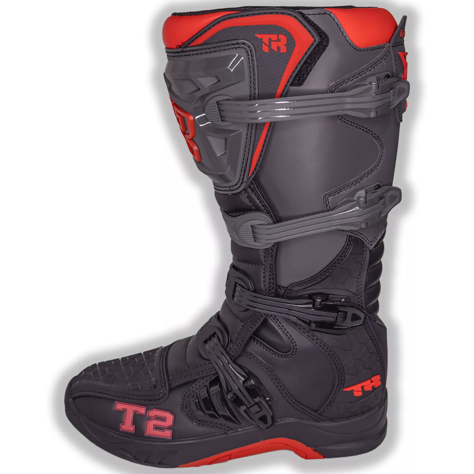 Botas Motocross Enduro Tiger Racing T2 Rojo/Negro - Imagen 2
