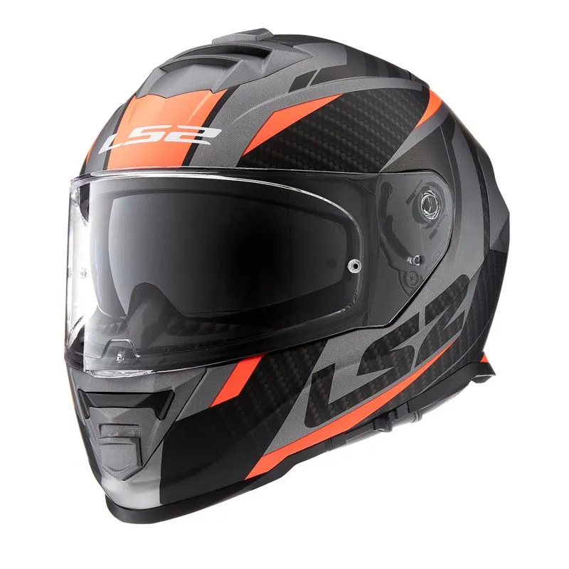 Casco LS2 800 Storm Racer Negro/Naranja - Imagen 4