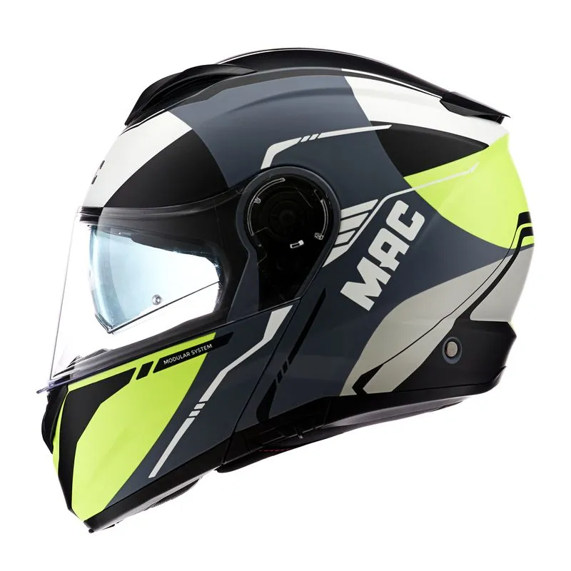 Casco Rebatible MAC Rock Doble visor FF908 amarillo/gris - Imagen 3