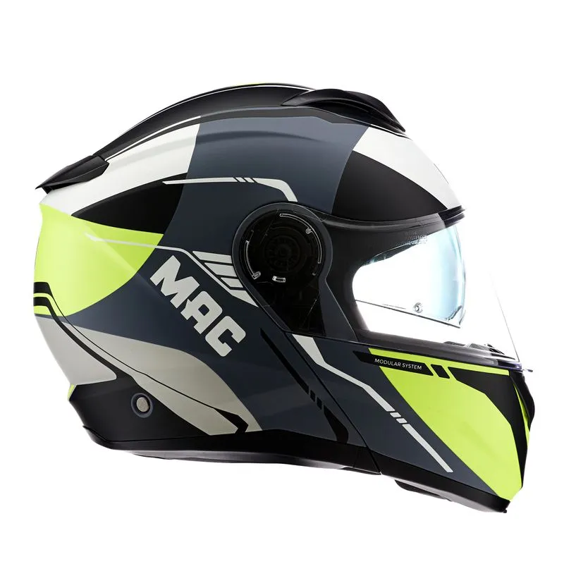 Casco Rebatible MAC Rock Doble visor FF908 amarillo/gris - Imagen 5