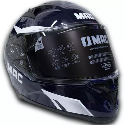 Casco Integral MAC Speed Joy Azul/Blanco - Imagen 4