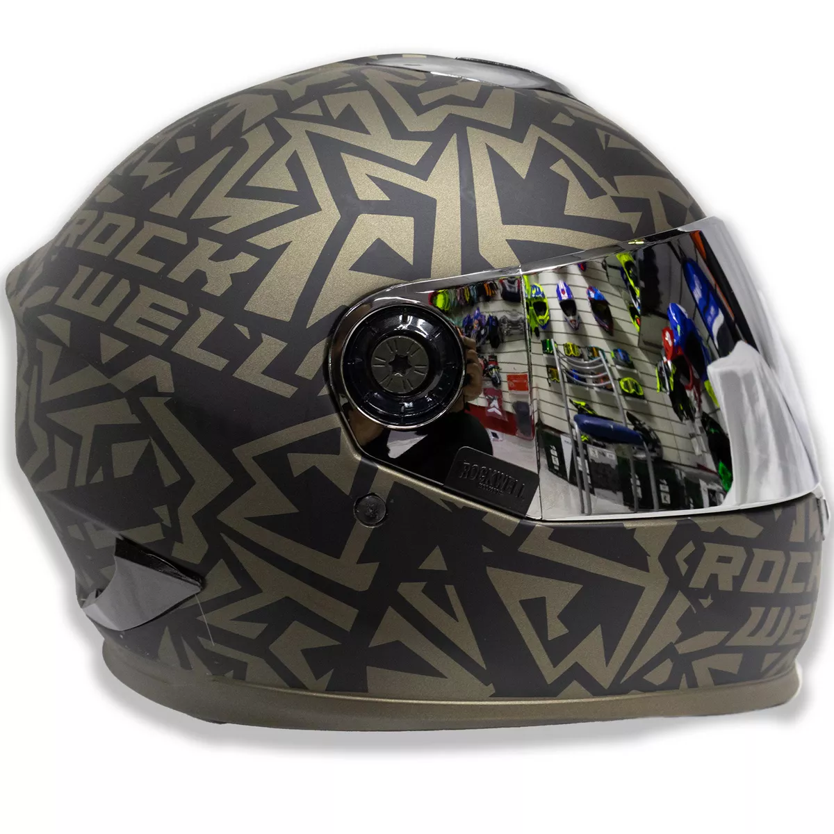Casco Rockwell 929 Dorado Metalizado
