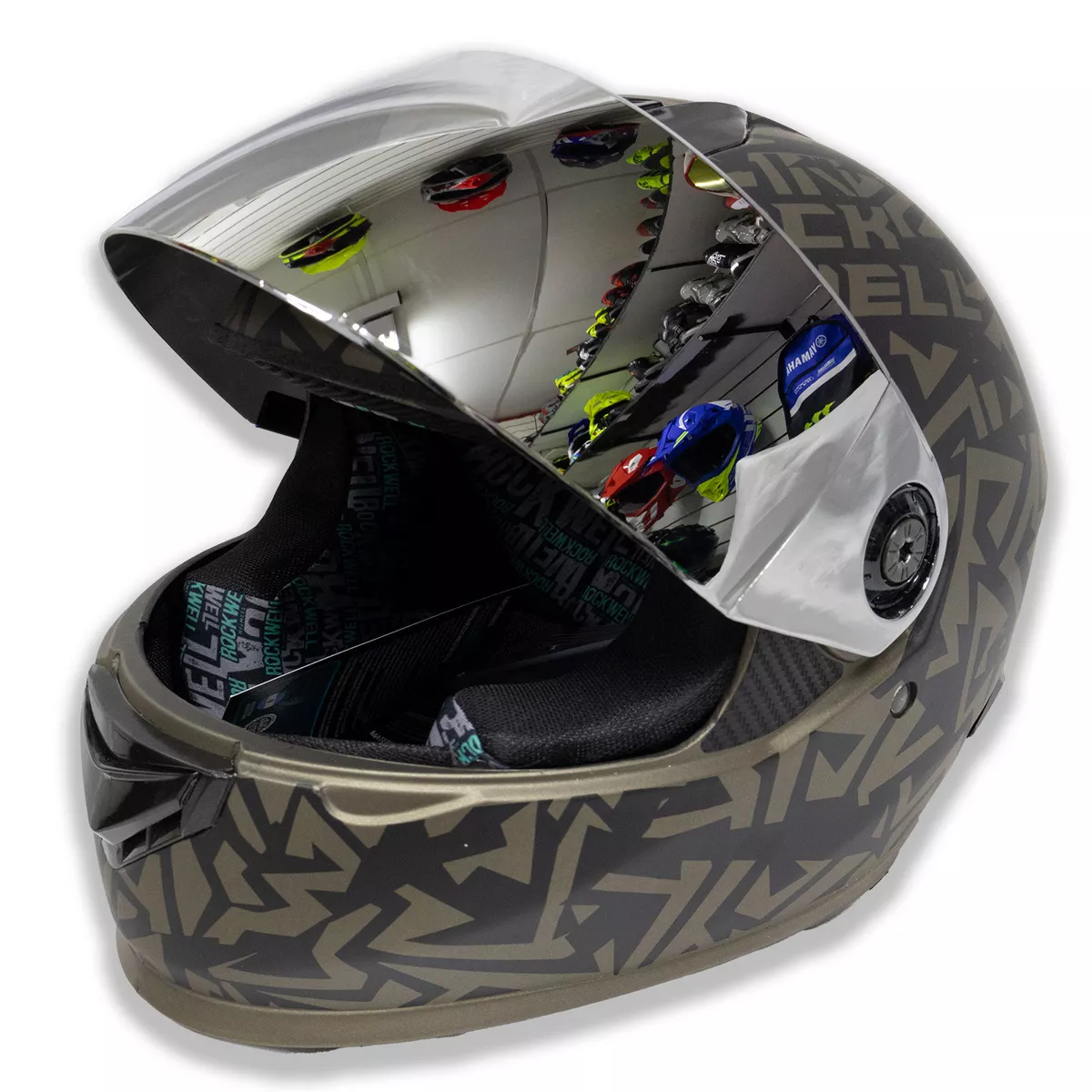 Casco Rockwell 929 Dorado Metalizado