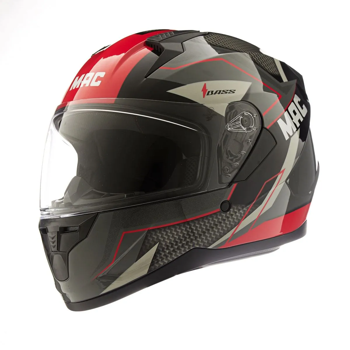 Casco Mac Bass Zorska Negro Rojo