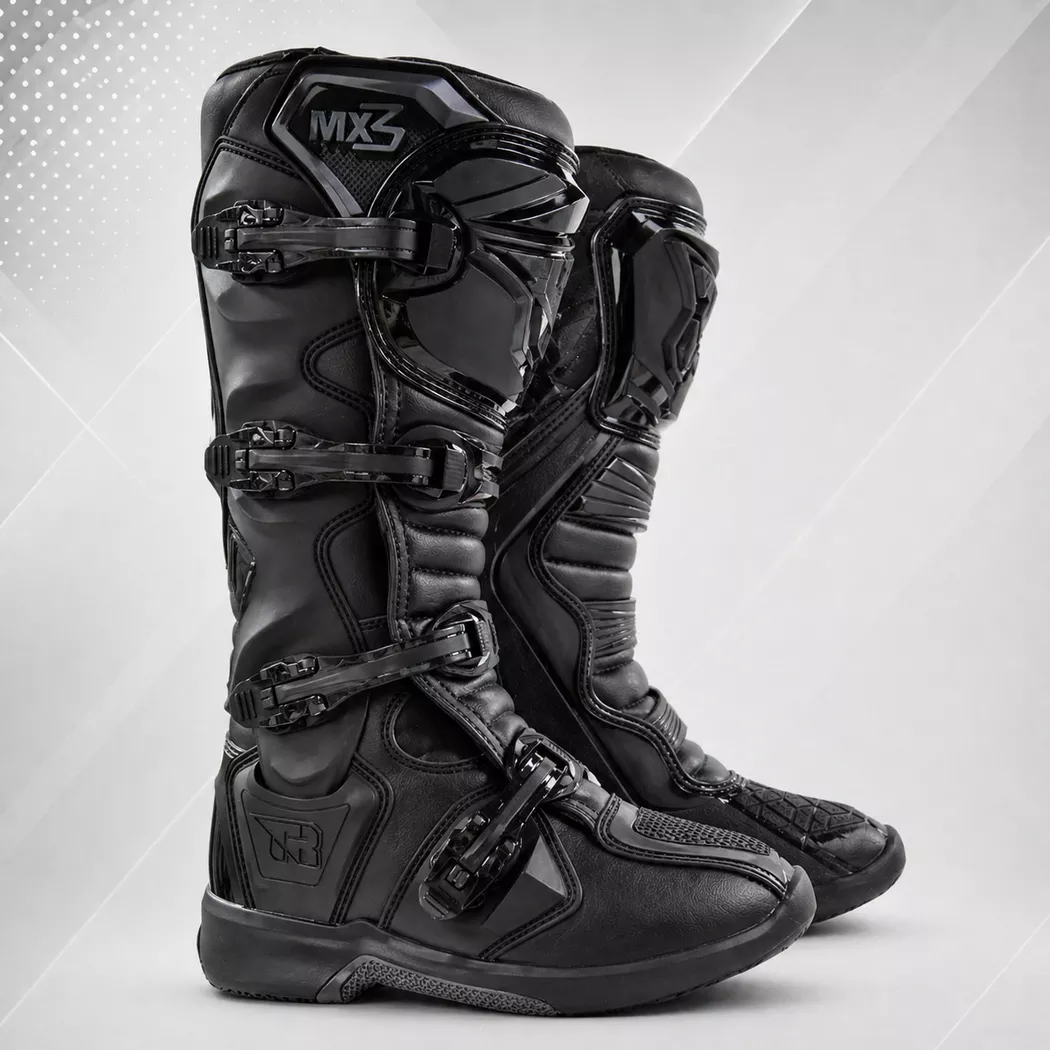 Botas Motocross Enduro Tiger Racing MX3 Pro - Negro