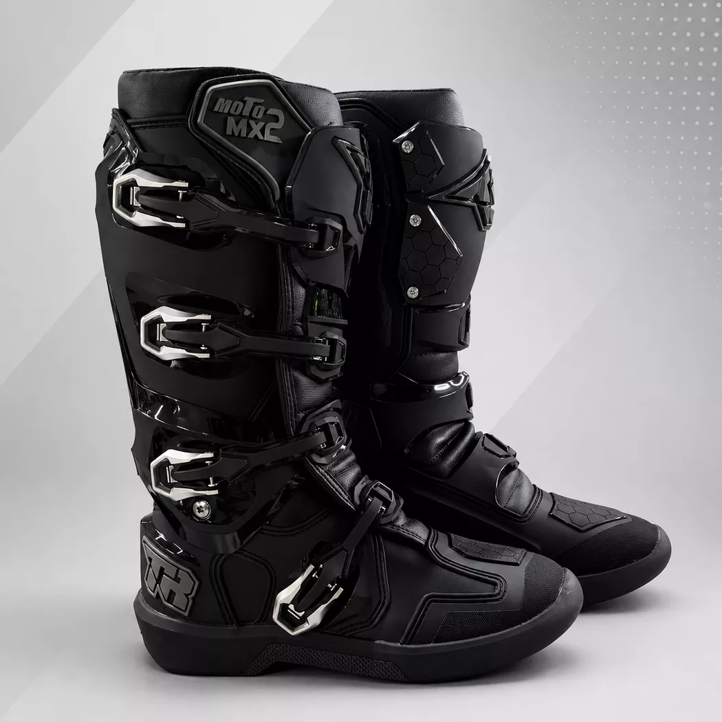 Botas Motocross Enduro Tiger Racing MX2 Pro - Negro
