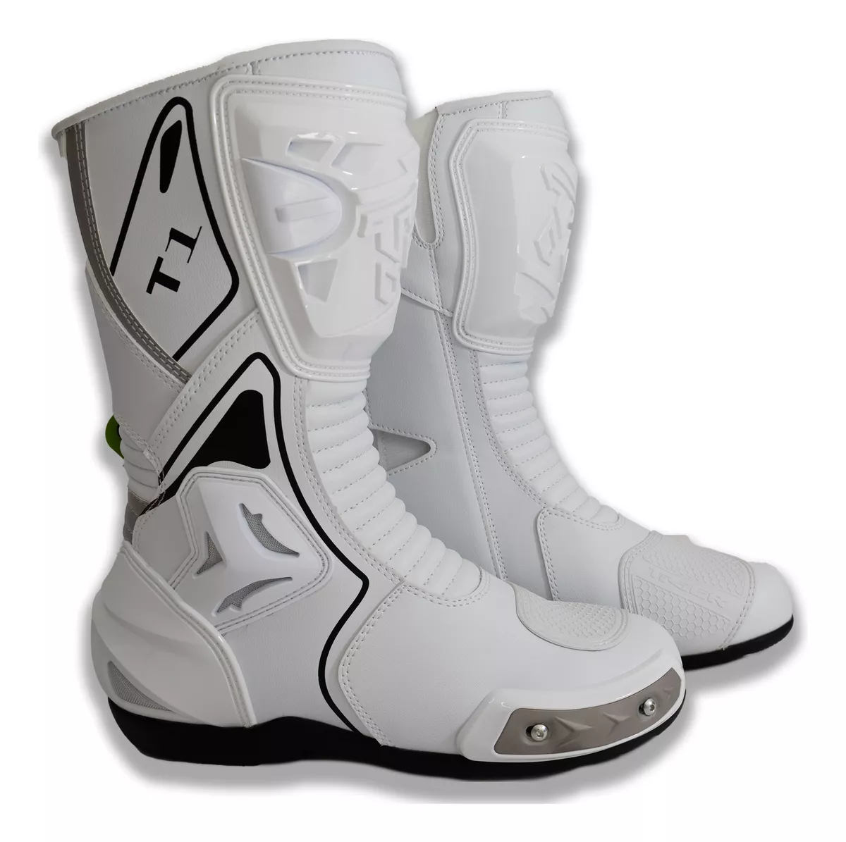 Botas para Pista Tiger Racing T1 Blancas - Imagen 2