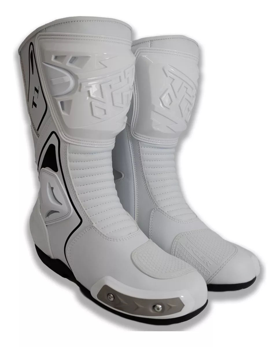 Botas para Pista Tiger Racing T1 Blancas