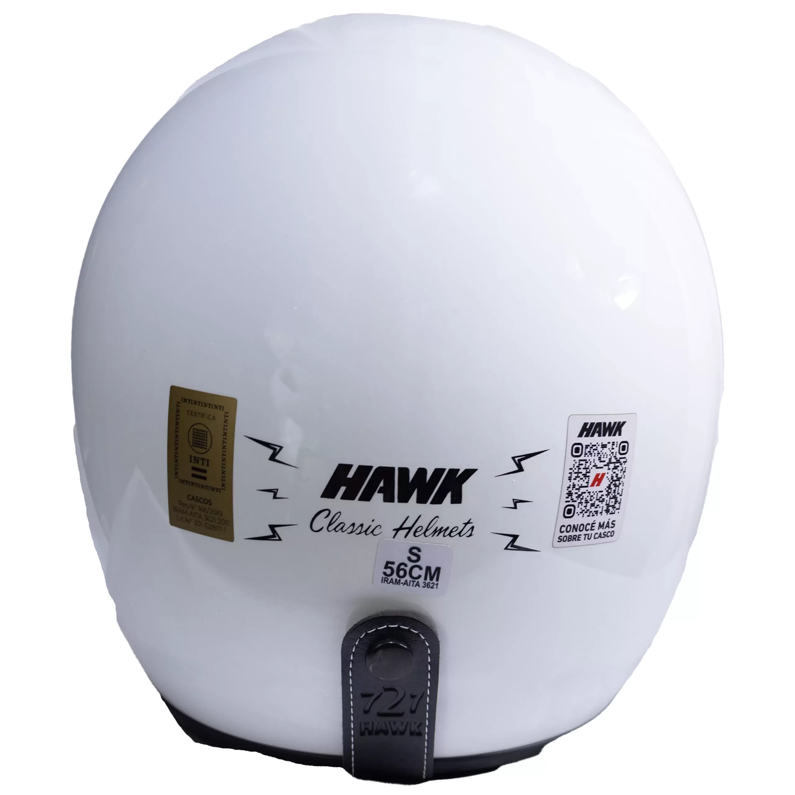 Casco Hawk 721 Blanco Brillante - Imagen 2