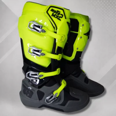Botas Motocross Enduro Tiger Racing MX2 Pro - Gris/Amarillo