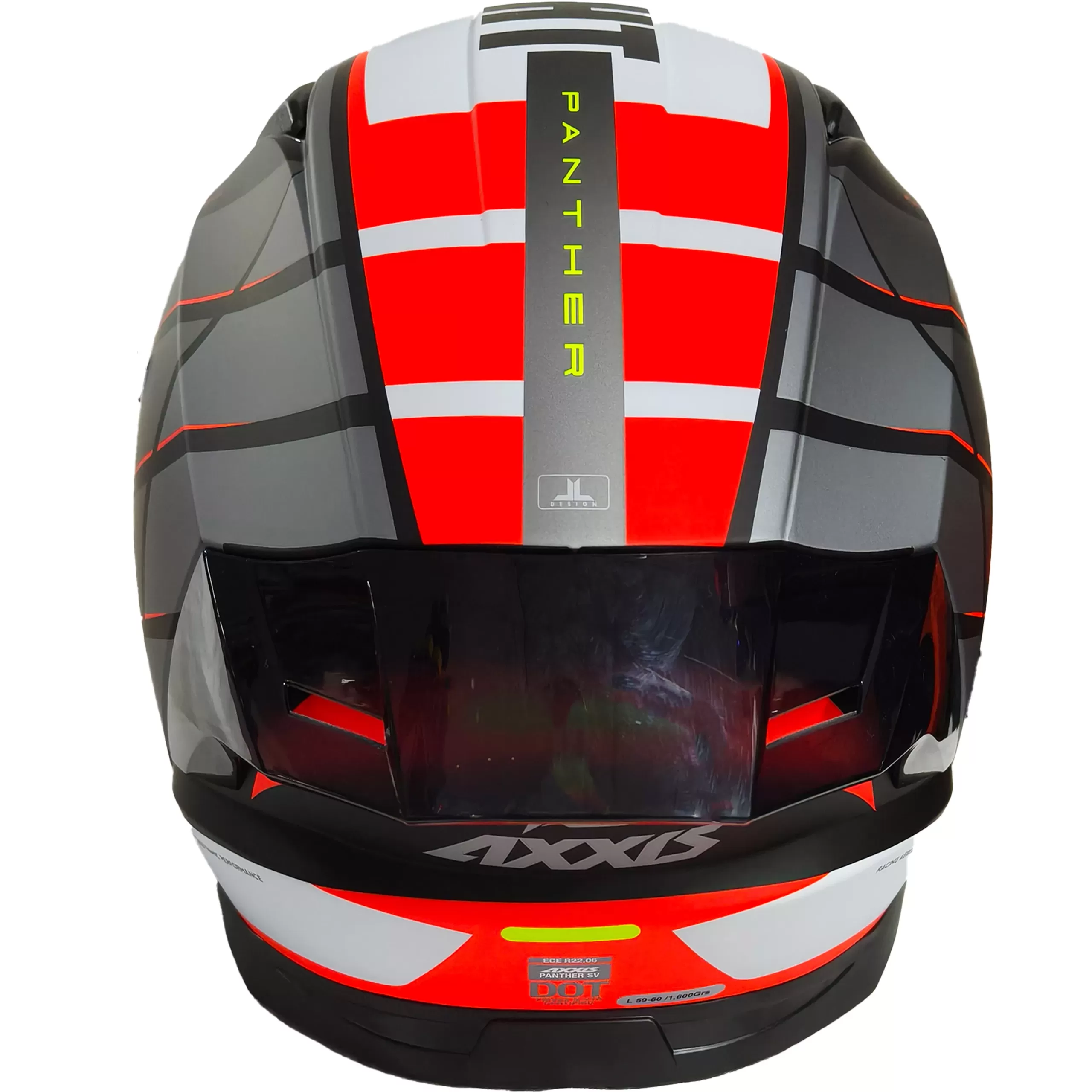 Casco Axxis Panther Flight - Gris/Naranja - Imagen 4