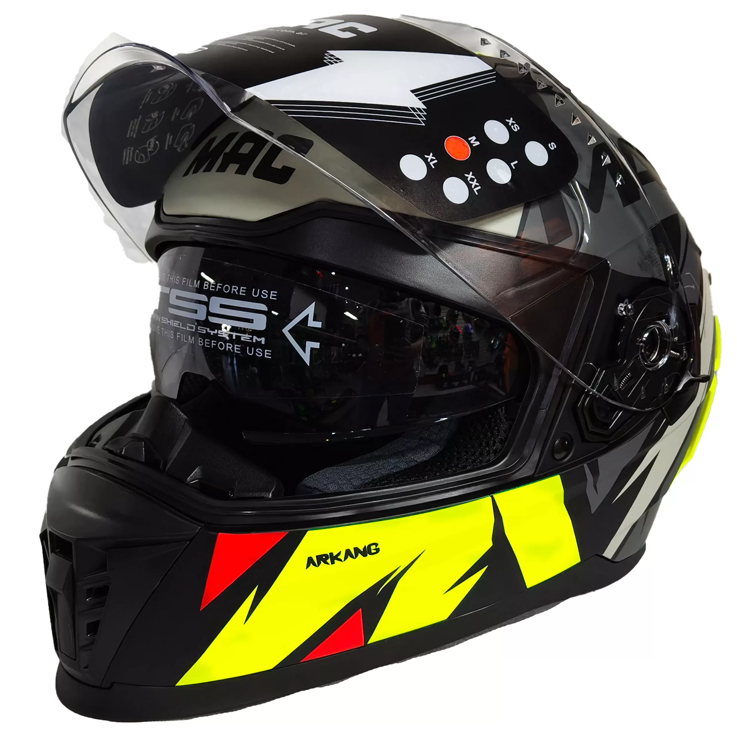 Casco Mac Force ARKANG - Amarillo - Imagen 2