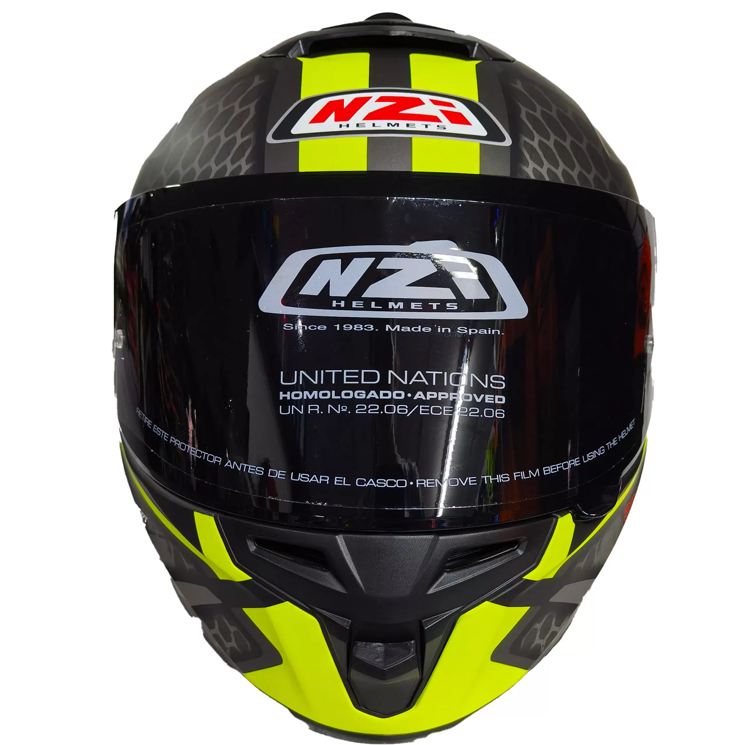 Casco NZI Trendy 3 Stream Overtaking - Negro/Amarillo - Imagen 2
