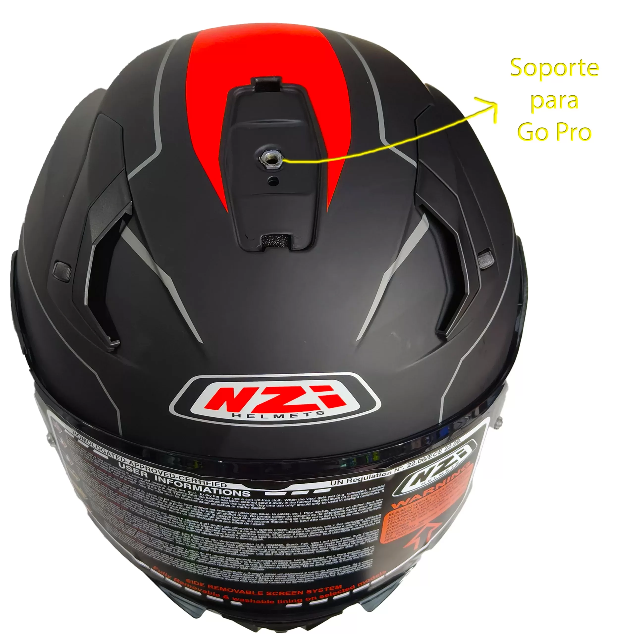 Casco NZI Go Rider Negro - Imagen 5