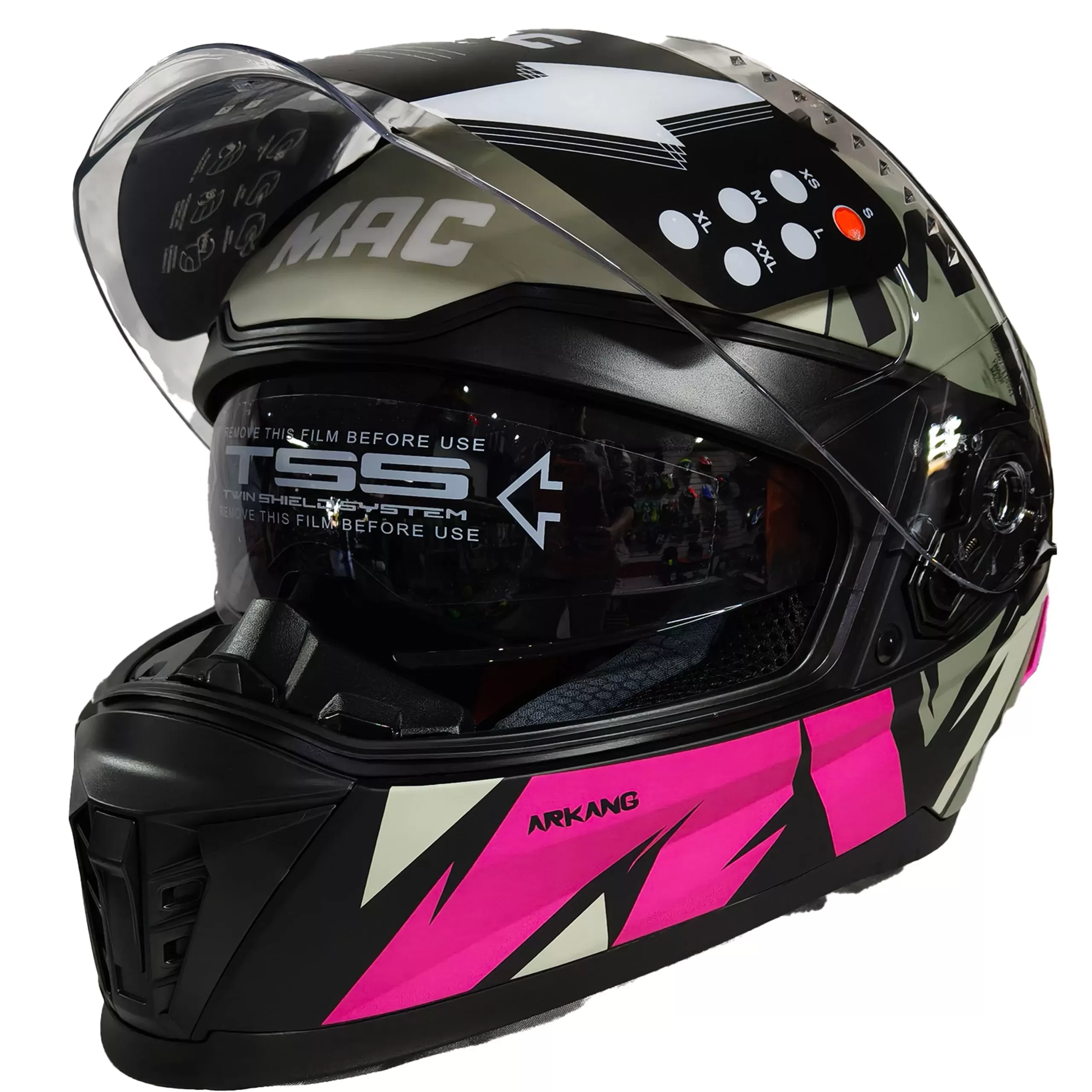 Casco Mac Force ARKANG - Rosa - Imagen 4