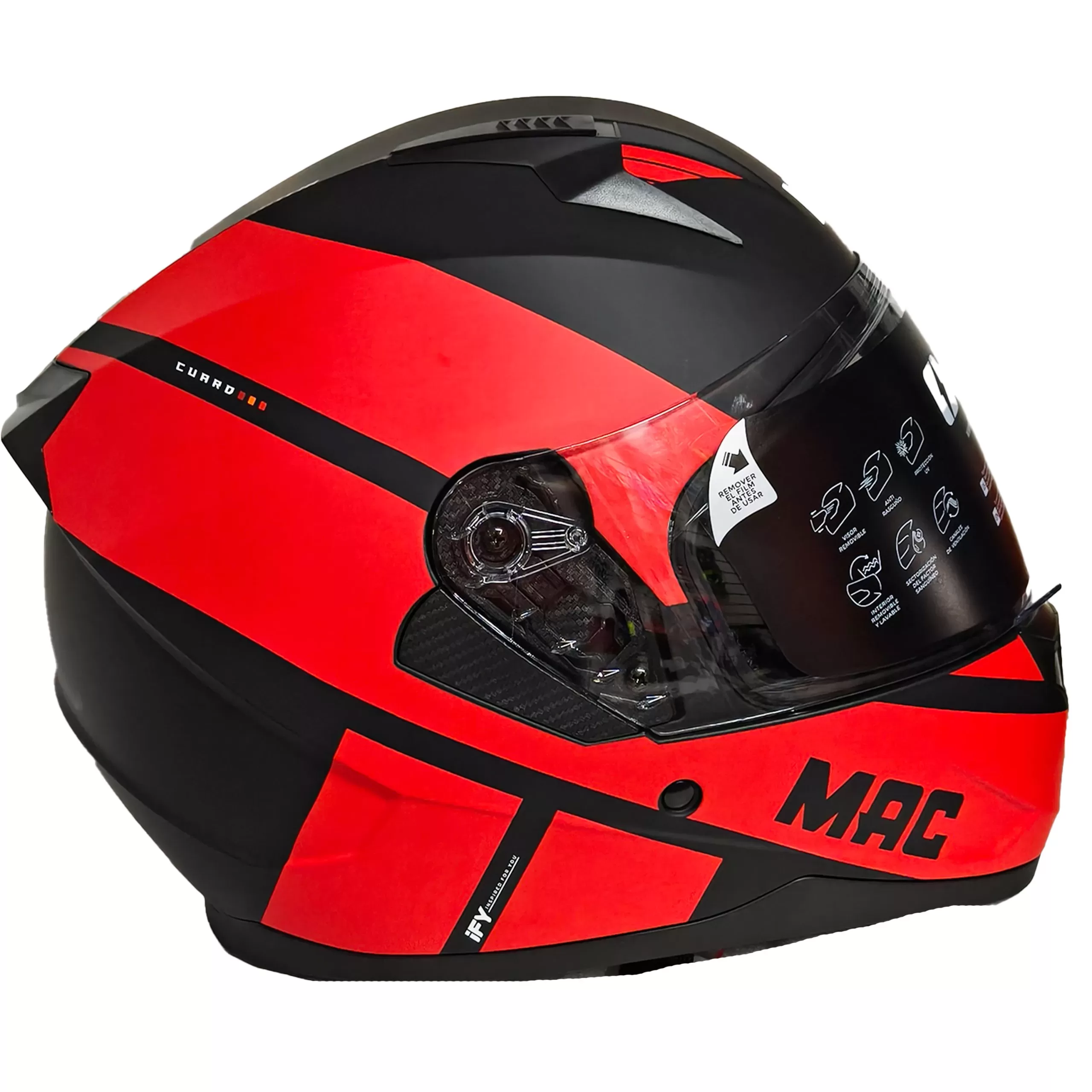 Casco Mac Bass CUARD - Rojo