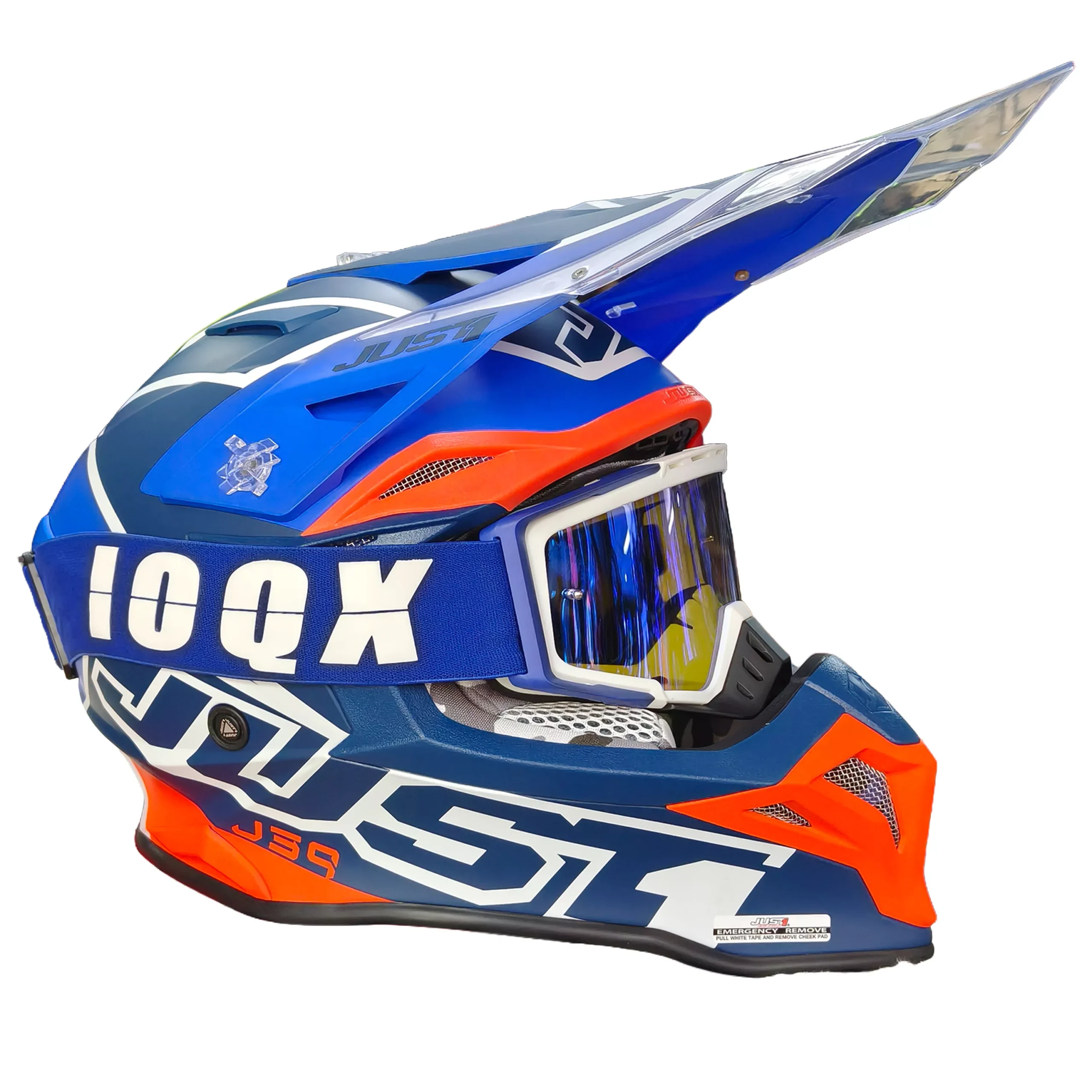 Casco Just1 Thruster J39 - Blanco/Naranja