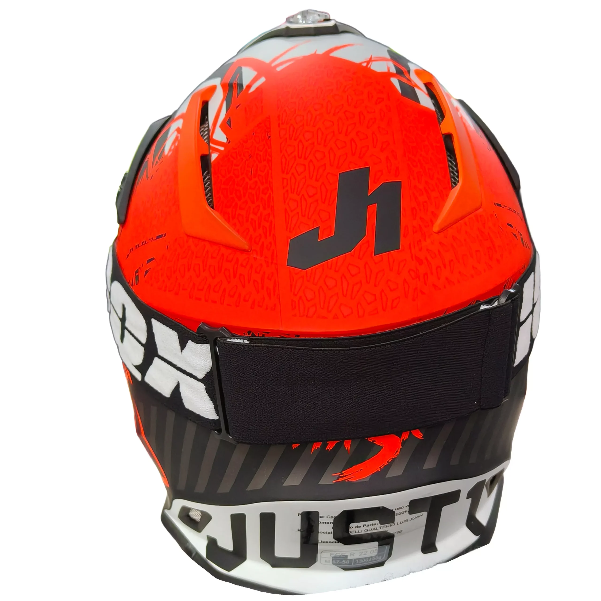 Casco Just1 Mask J38 + Antiparra - Naranja/Negro - Imagen 3