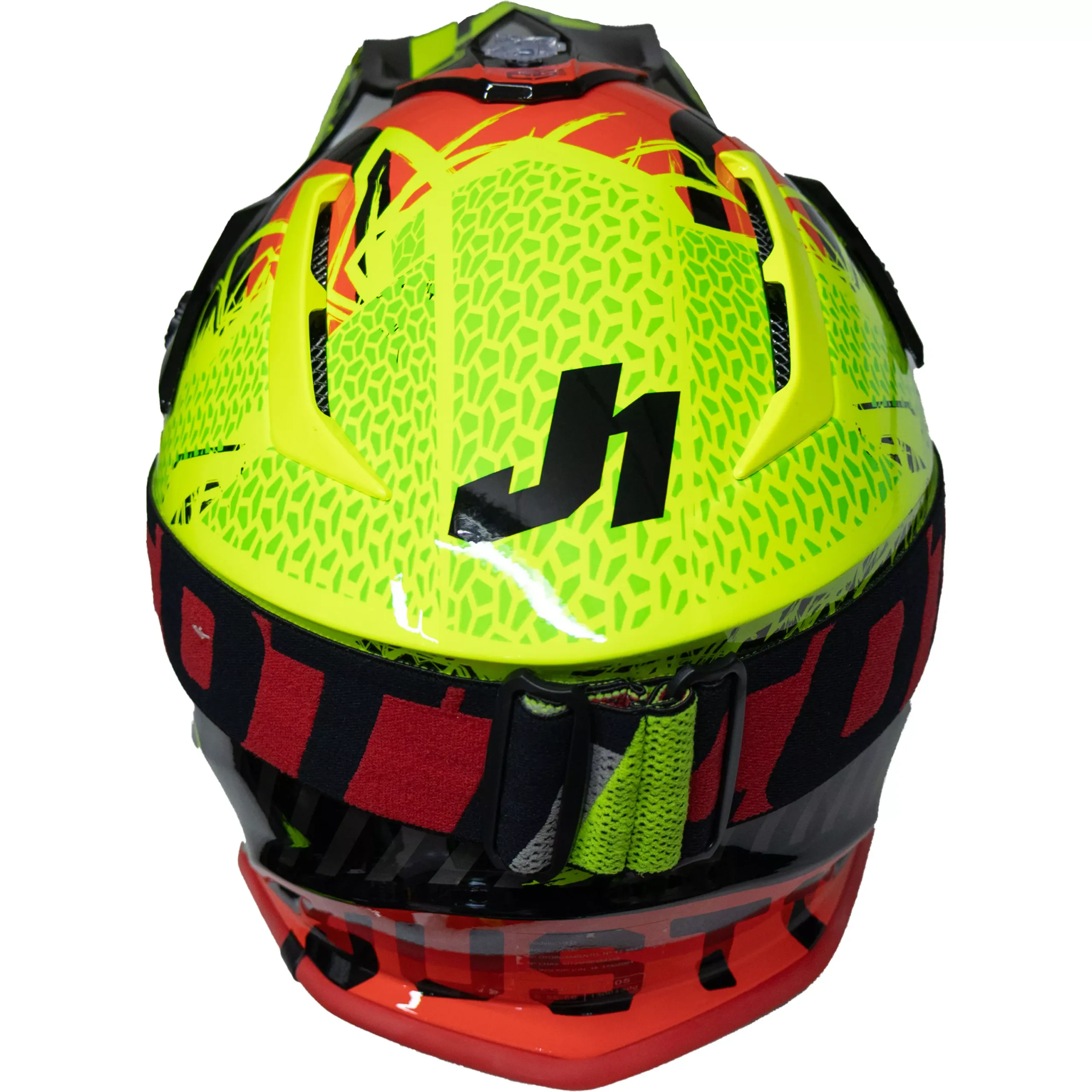 Casco Just1 Mask J38 + Antiparra - Amarillo/Rojo/Negro - Imagen 2