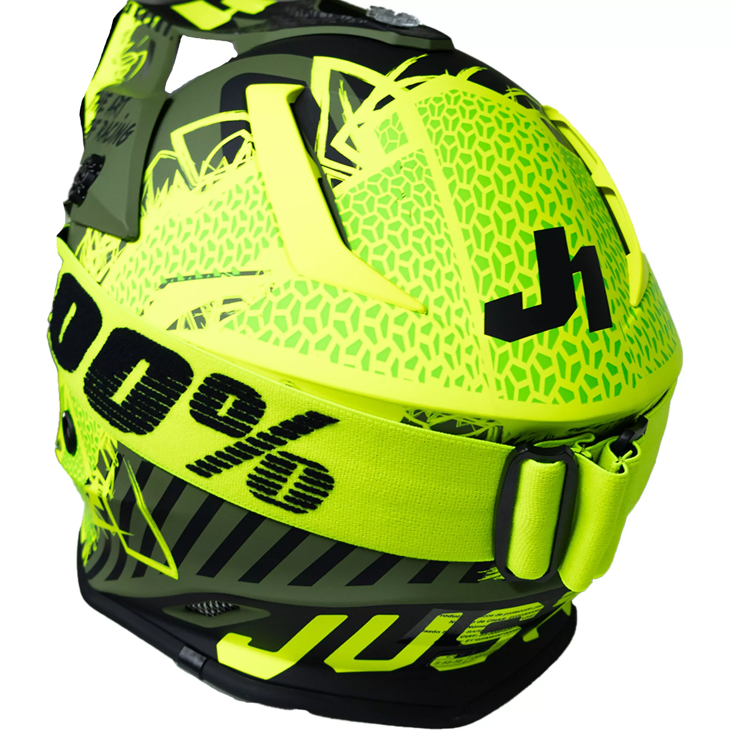 Casco Just1 Mask J38 + Antiparra - Amarillo/Negro/Verde - Imagen 5