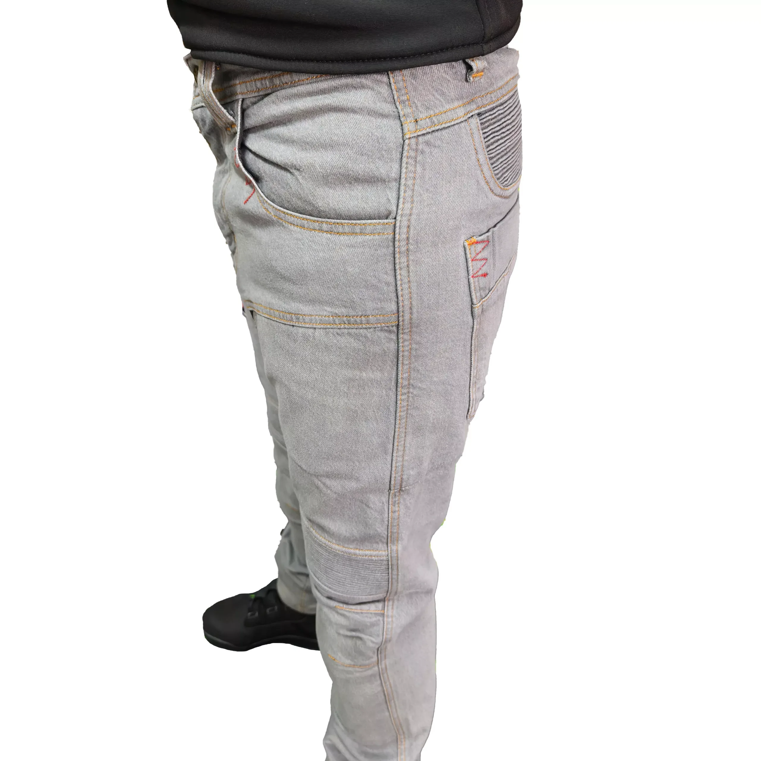 Jean con Protecciones para Moto JvV Race - Gris - Imagen 3