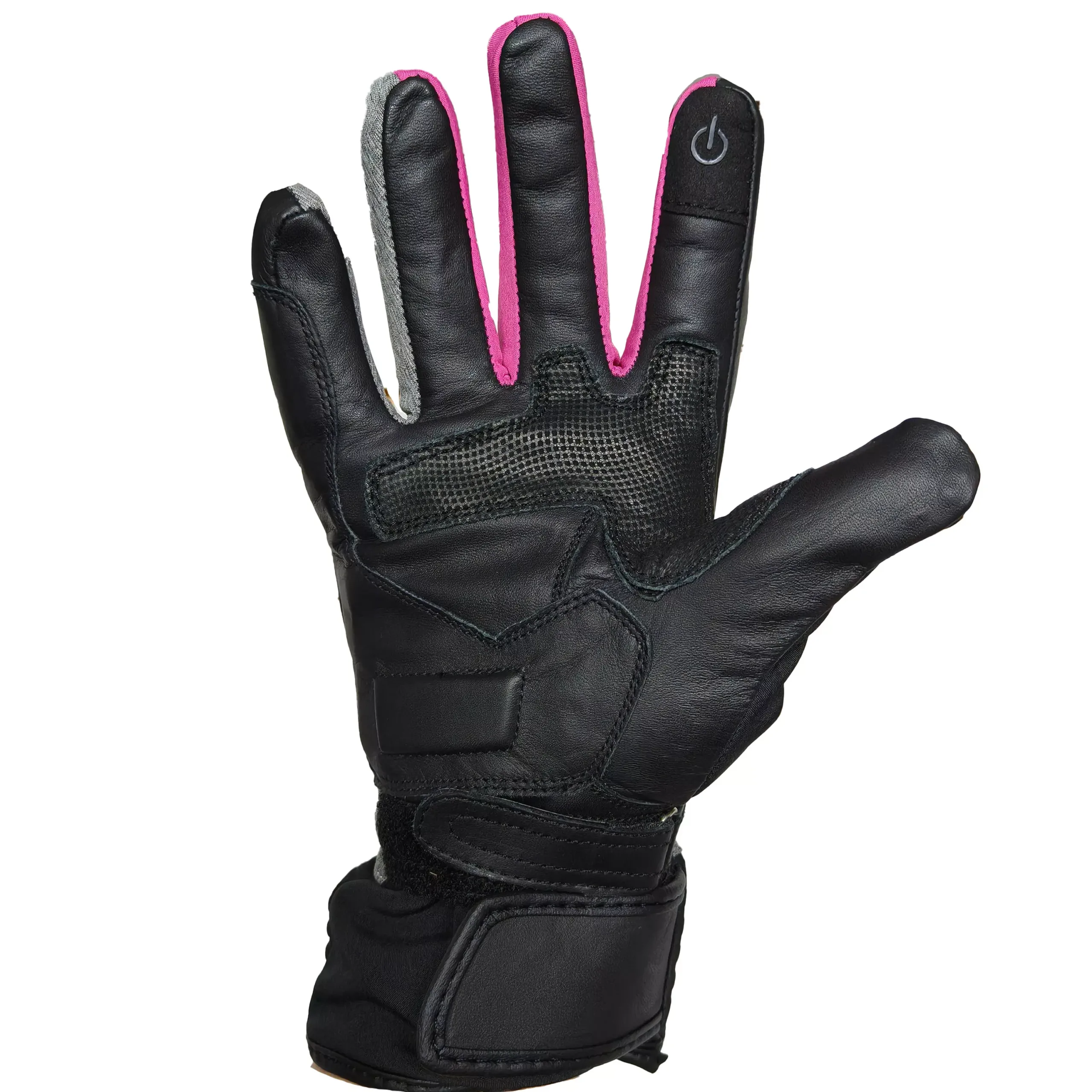 Guantes de Invierno JyV Race Velvet Mujer - Negro/Rosa - Imagen 4