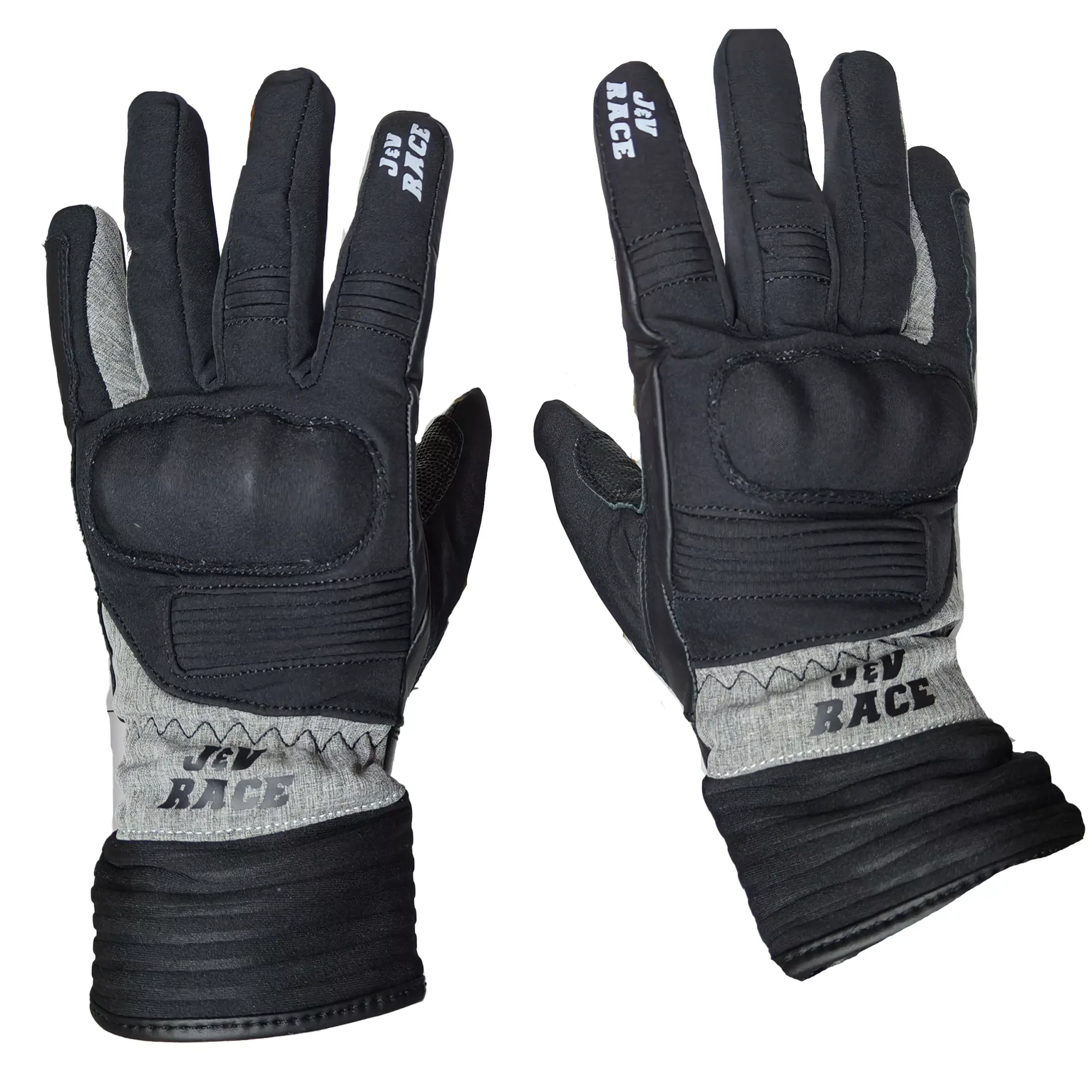 Guantes de Invierno JyV Race Velvet Mujer - Negro/Gris