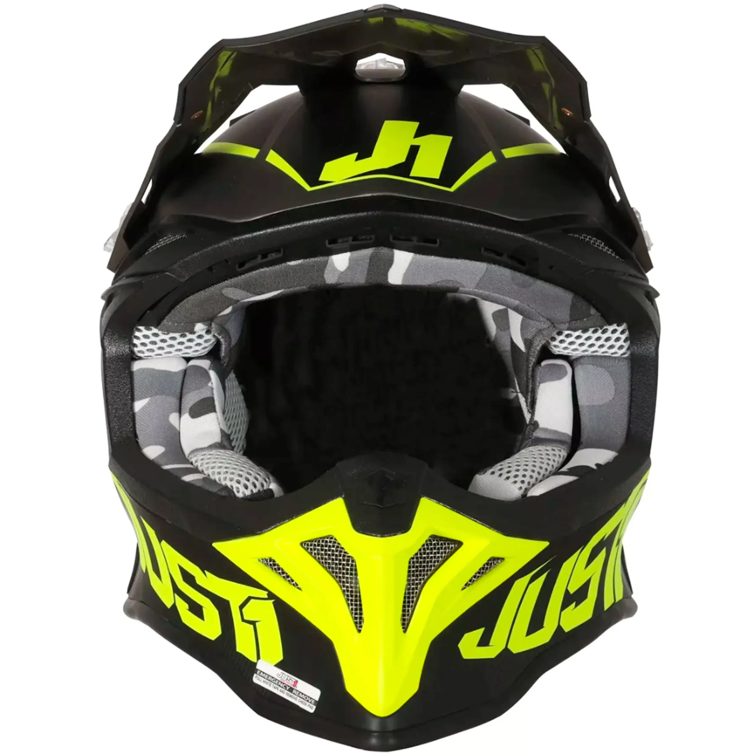 Casco Just1 Stars J39 + Antiparra - Negro/Amarillo/Gris - Imagen 6