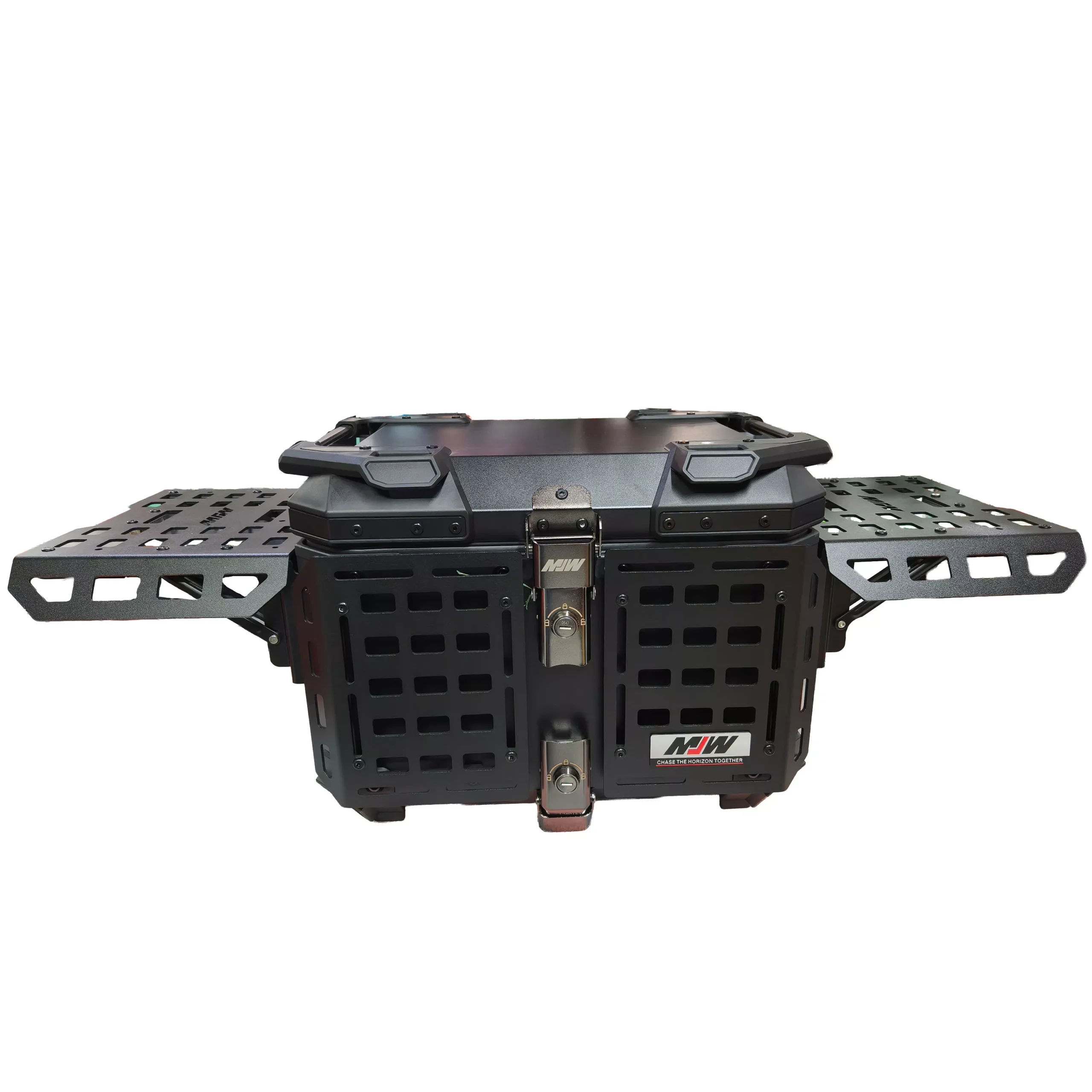 Baul Desmontable Aluminio 45L Con Reja - Negro