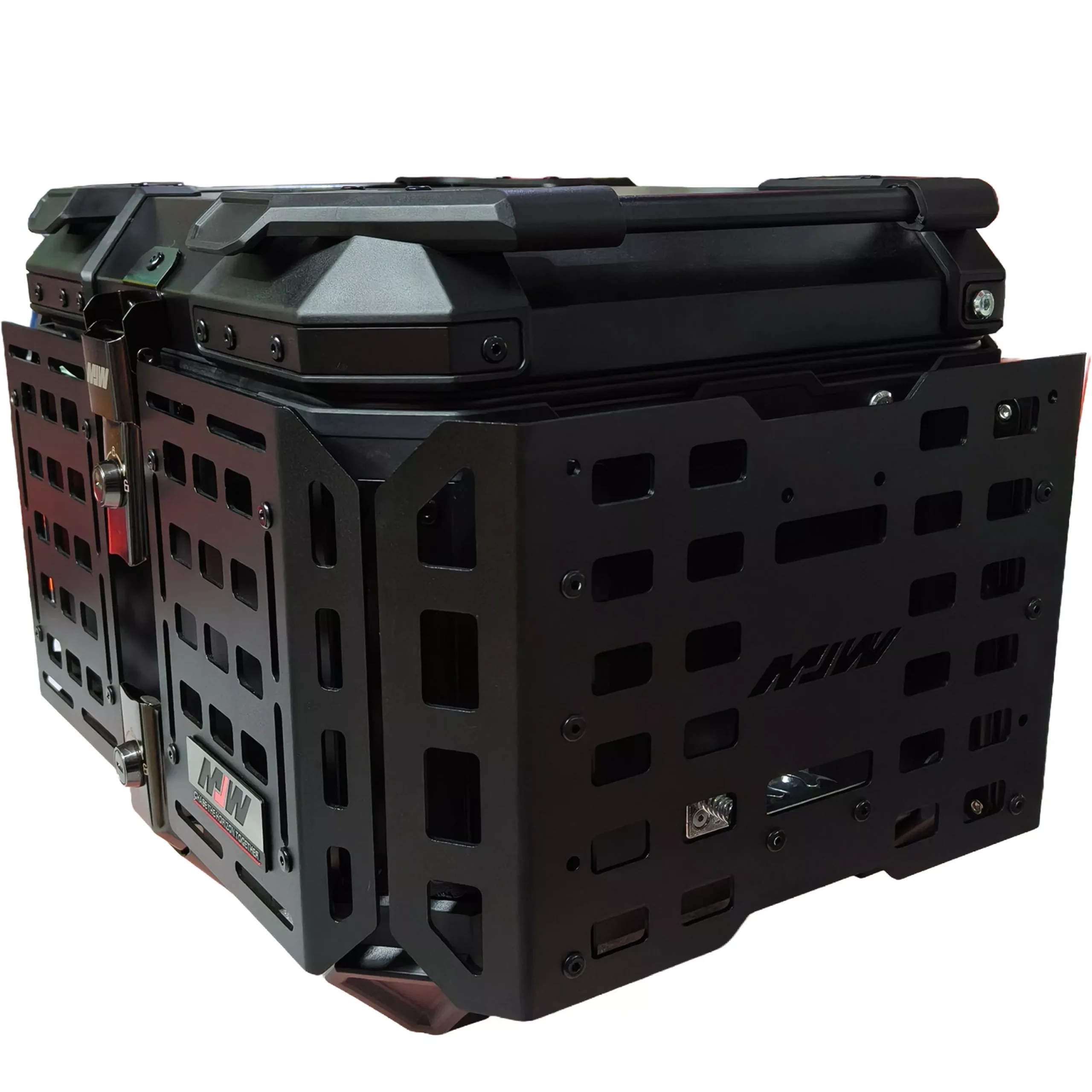 Baul Desmontable Aluminio 45L Con Reja - Negro - Imagen 9