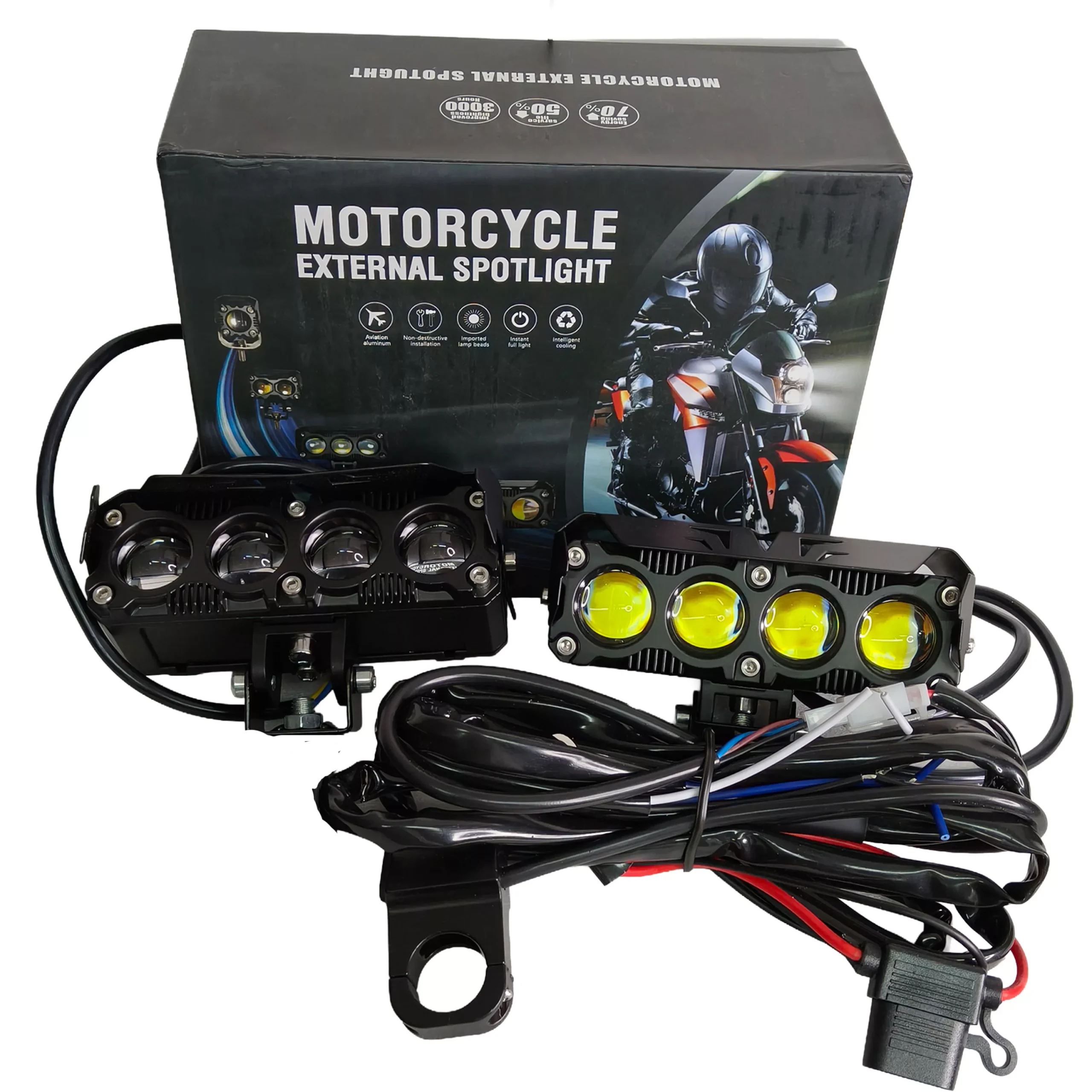Kit X 2 Faros Led Auxiliar - 4 Lupa - Imagen 6